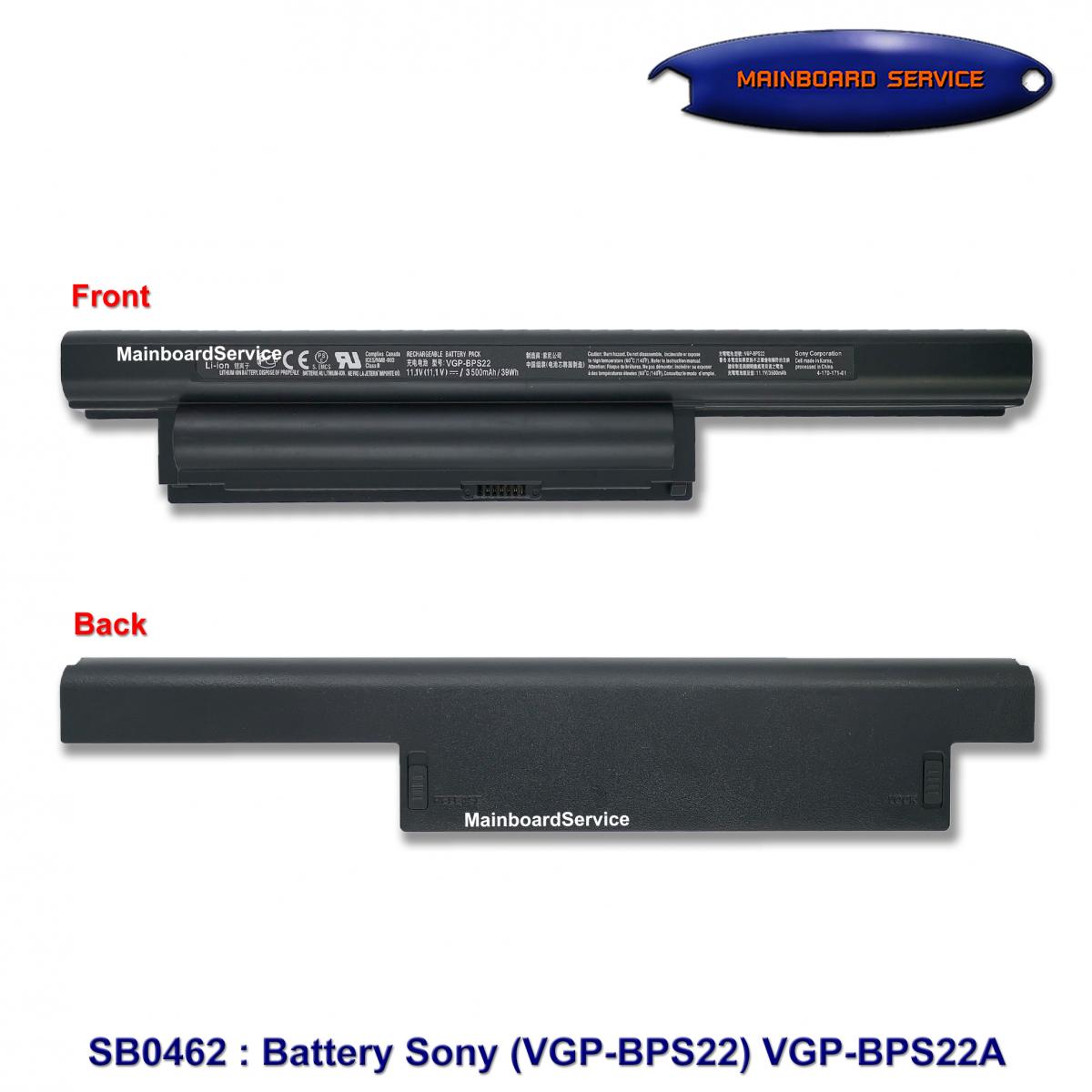Replacement Battery For Sony Vaio VGP-BPS22, VGP-BPS22A, VGP-BPL22 – 5200mAh, 11.1V, 6-Cell Li-Ion (Fits Multiple VPC-EA Series Models)